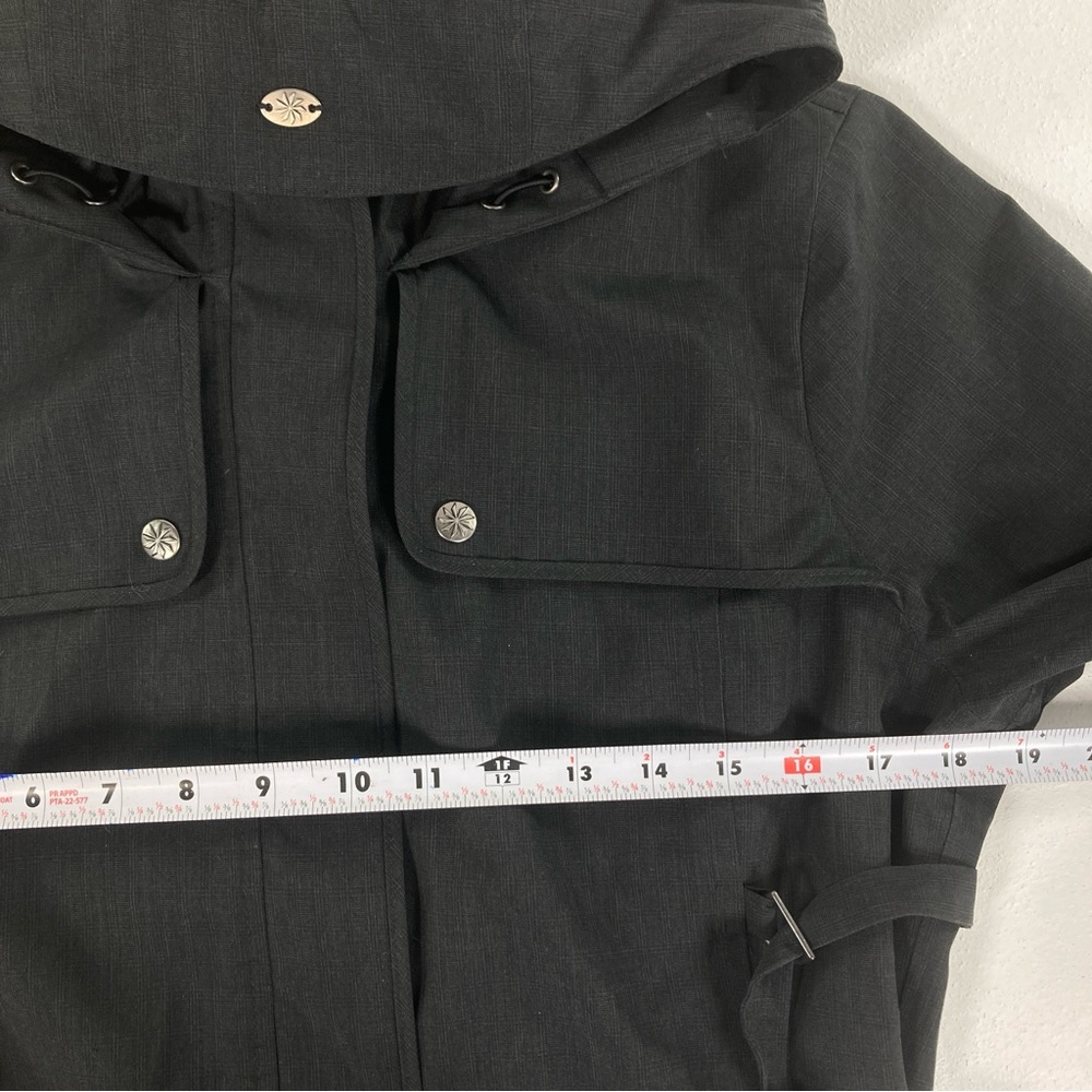 ATHLETA Midtown Rain Trench Coat Hooded | Dark Gray | Women’s Size M Waterproof - Picture 7 of 16